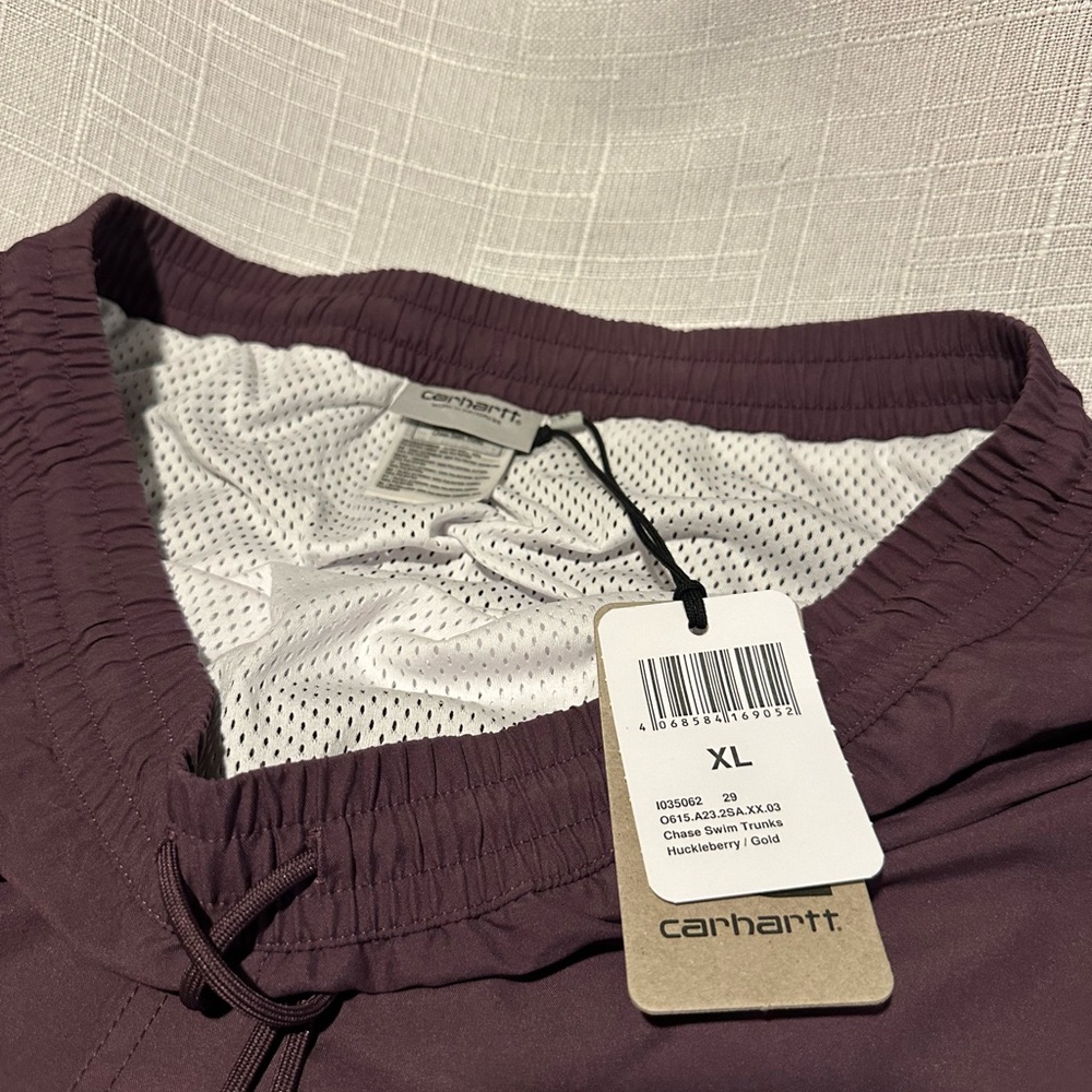 Carhartt Men's Dark Purple/Maroon Athletic Shorts - Picture 3 of 3